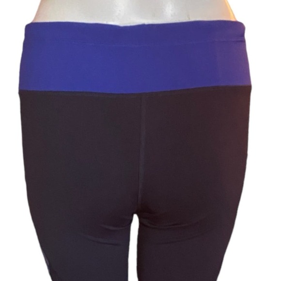 Lululemon Rain-On Train-On Women's Black Blue Full Length Leggings Size 8 - Picture 6 of 13